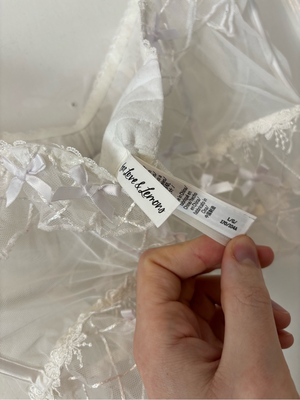 For Love and Lemons Fiorella White Bustier Size L - Picture 6 of 6